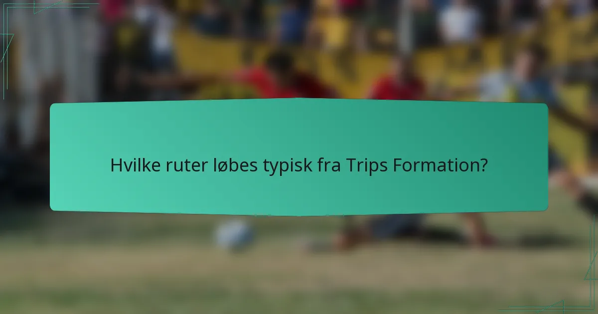 Hvilke ruter løbes typisk fra Trips Formation?